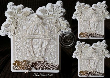 Holly Topped Lantern Card