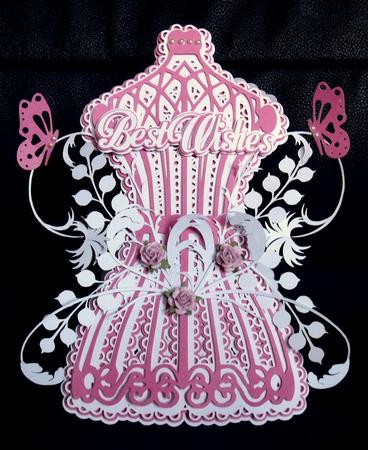 Floral Manikin Card