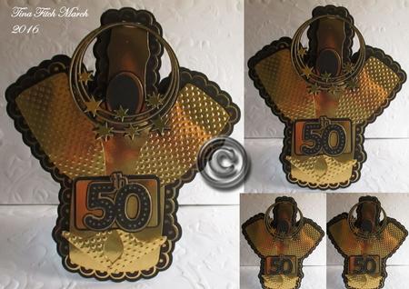 50th Bottle Glass Card