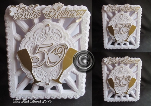 Golden Anniversary Burst Card