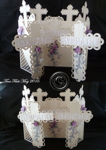 Sympathy Cross Fronted Door Card