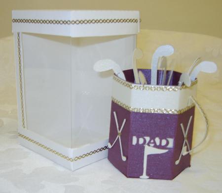 3D Golf Bag Clubs & Box