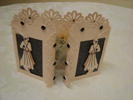 Art Deco Lady Door Card