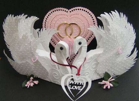 3D Wedding Swans & Box