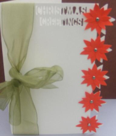 Poinsettia Edged Card