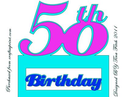 50th Plinth Card Topper