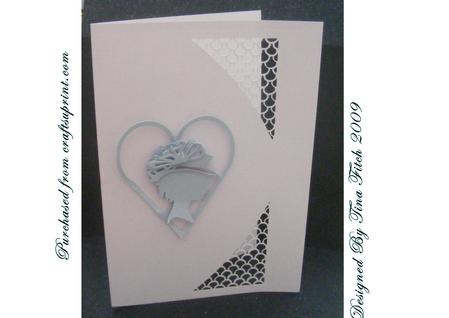 Latticed Side Lady Card & Topper