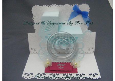 3D Fancy Pram Easel Card & Box