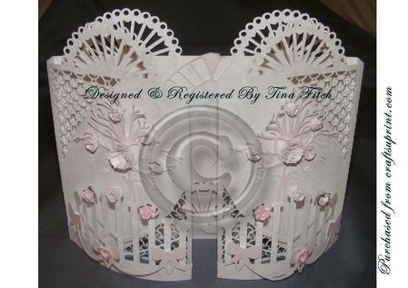 Cherry Blossom Wedding Door Card