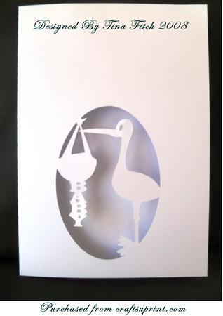 Stork And Baby Frame Card