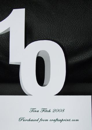 10th Birthday Plinth Card