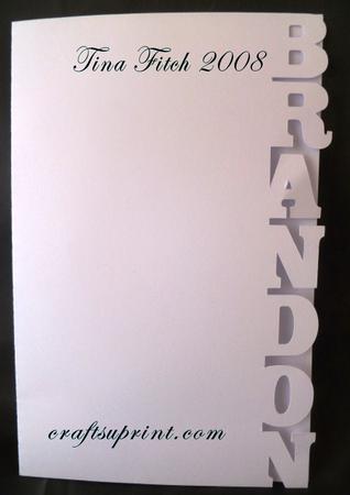 Brandon Name Edged Card