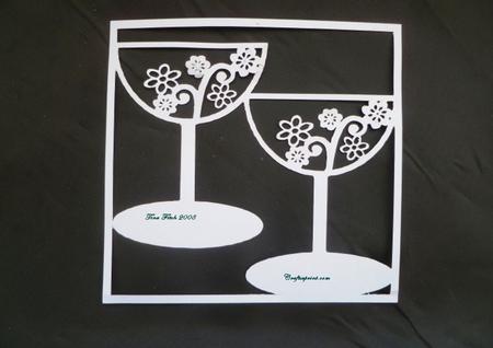 Decorative Floral Glass Frame Topper