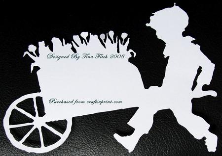 Barrow Boy With Tulips Silhouette