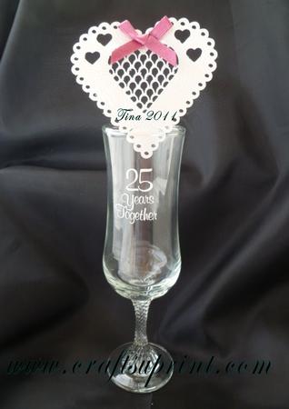 Wedding Party Glass Place Toppers