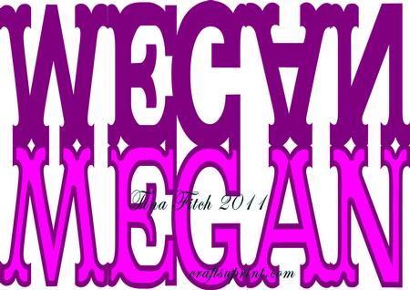 Megan Name Layered Card