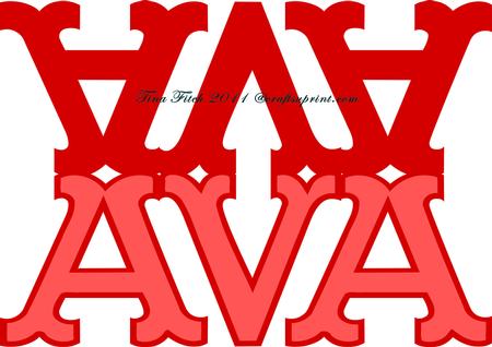 Ava Name Layered Card