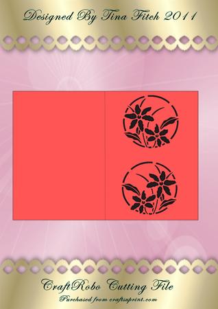 Flower Rounds Cut Out Card