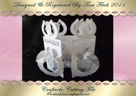 Wedding Horseshoe Fronted Door Card