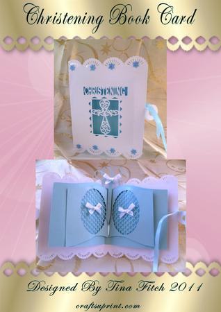 Christening Open Book Card