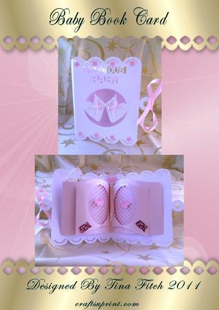 New Baby Open Book Card