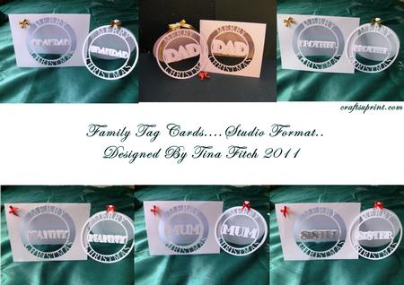 12 Christmas Family Sentiment Tag Cards
