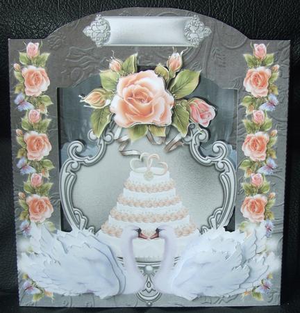 Wedding Swan Back To Front Card Print & Cut - /ca