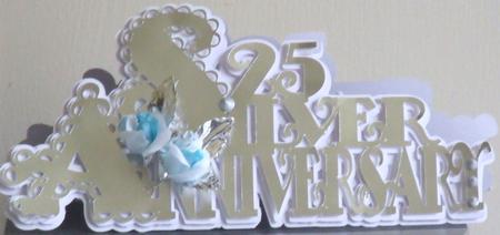 Scalloped Silver Wedding Anniversary Card - /came