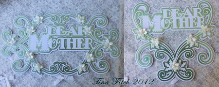 Swirly Dear Mother Toppers X 2