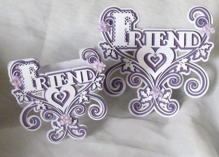 Swirly Scalloped Friend Card & Topper Set