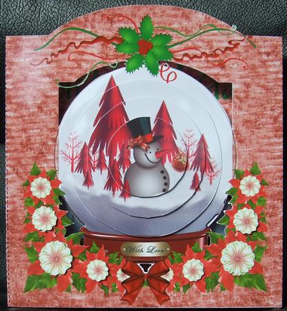 Red Christmas Snowglobe Print & Cut