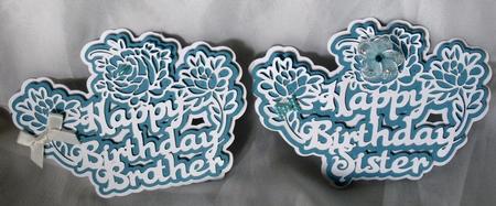Birthday Layered Brother & Sister Toppers