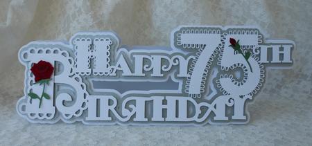 Scalloped Happy 75th Birthday