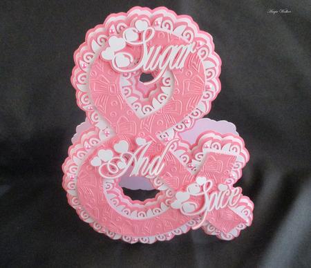 Baby Girl Ampersand Card