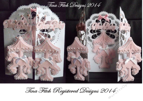 Baby Carousel Horse Door Card, All file formats 