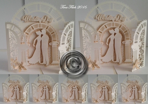 Lily Wedding Door Card, All file formats