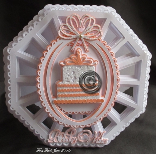 Octagonal Cake Burst Card, All file formats