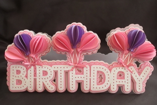 Birthday Balloon Bunch Card,  All file formats