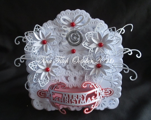 Christmas  Fancy Over The Edge Card, All file formats