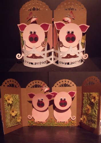 Best Wishes Pig Door Card, All formats