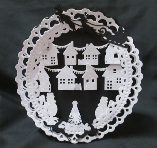 Christmas Layered House Card, All formats