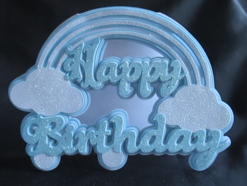 Birthday Rainbow card, All formats