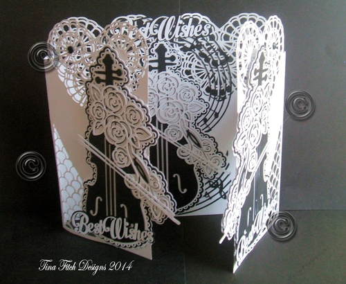 Flourished Violin Door Card,All formats