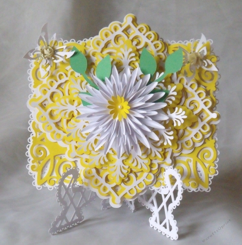 Daisy  Flower Stand Card, All file formats