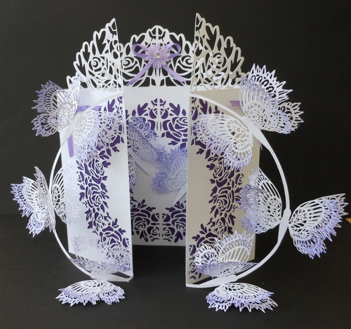 Rose & Butterfly Door Card,All formats