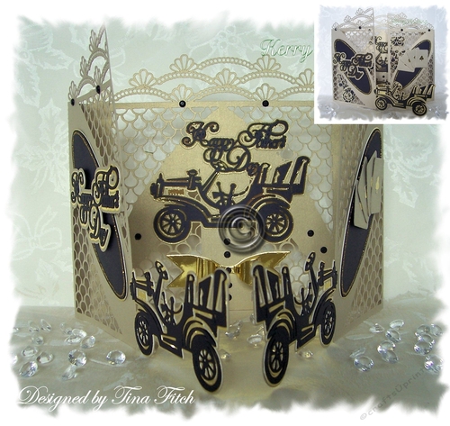 Fathers Day old Car Door Card, All formats