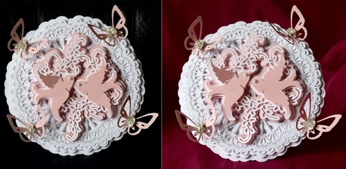 Scalloped Layered Dove Rocker Card, All formats