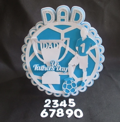 Fathers Day Football Round Card, TF0097, ALL formats