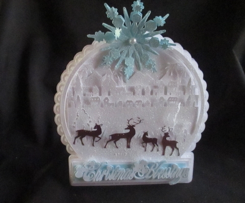 Christmas Layered Snowglobe Card TF0134, All formats