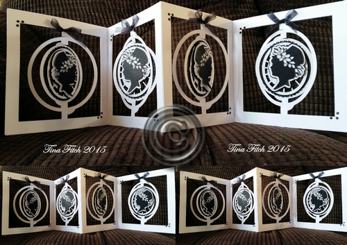 Cameo Accordion Swivel Card 4 All formats